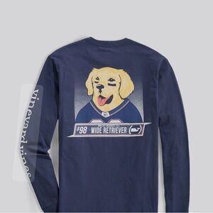 Vineyard Vines Blue long Sleeve Tee yellow lab